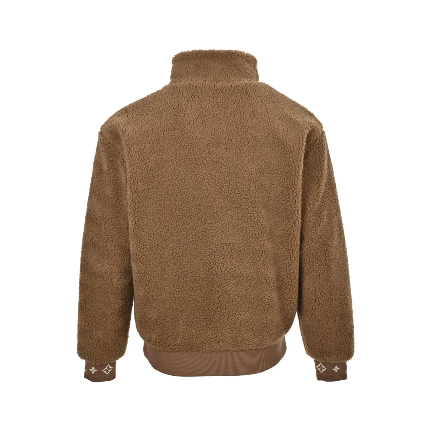 Louis Vuitton/Louis Vuitton 24Fw leather sherpa stand collar jacket